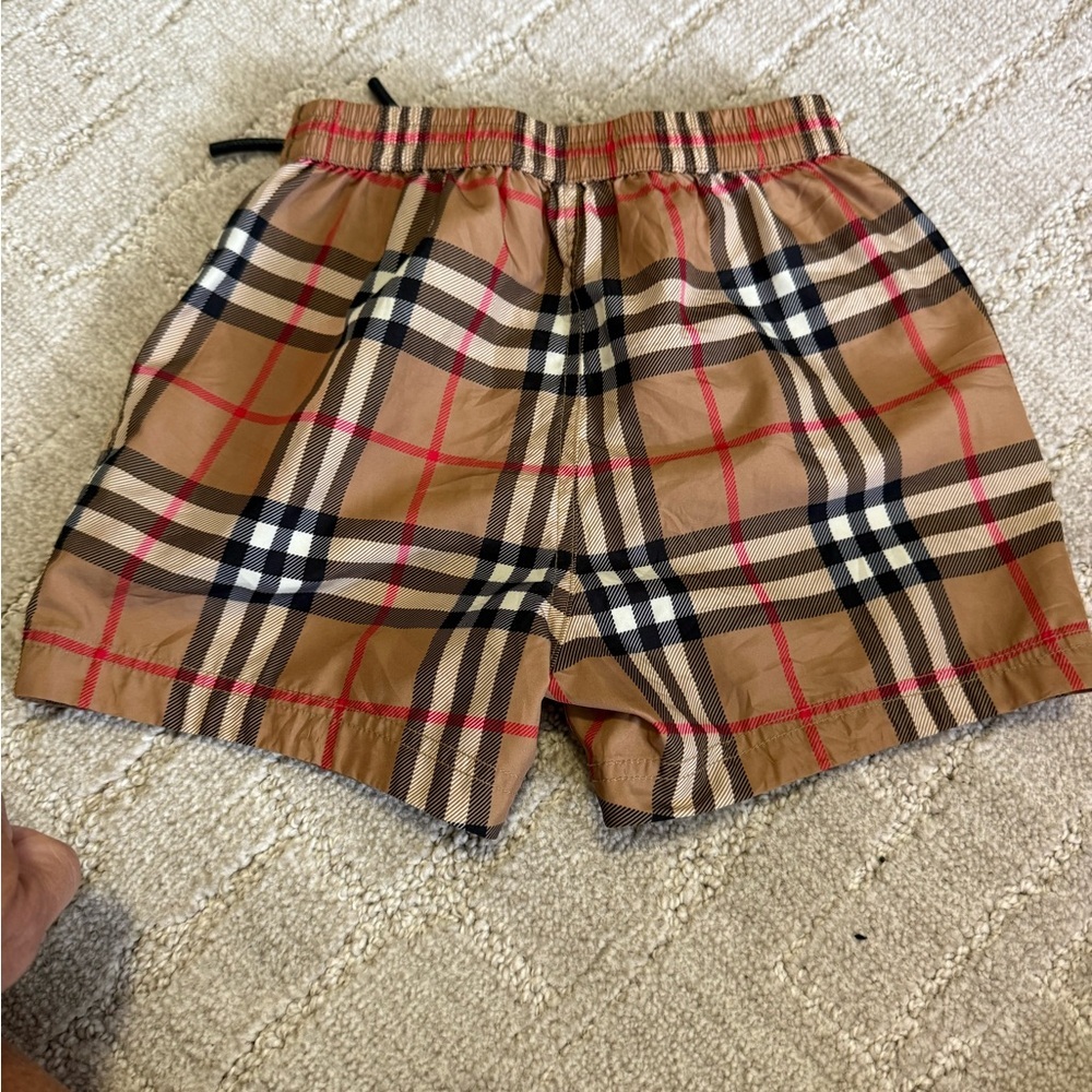 Burberry Plaid BABY  Shorts in Tan and Red - Picture 4 of 4